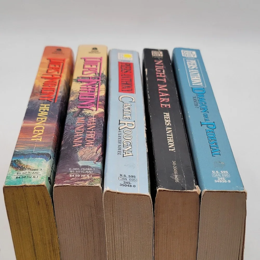 Piers Anthony Xanth Series 5 Book Lot Paperback Vintage Fantasy Adventure GOOD